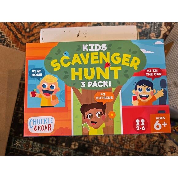 Game Kids Scavenger Hunt 3 Pack Home Outside In Car Chuckle & Roar 2-6 Player - Picture 1 of 3